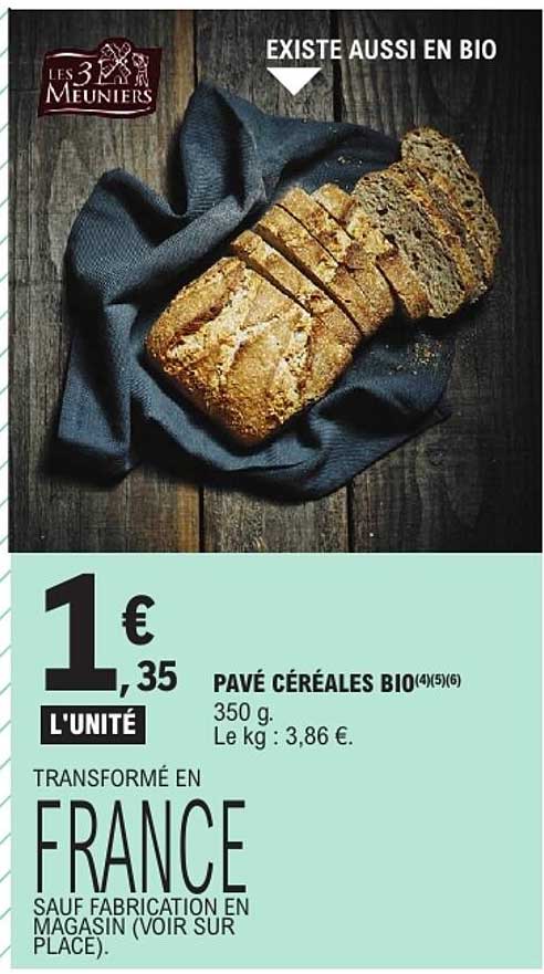 PAVÉ CÉRÉALES BIO