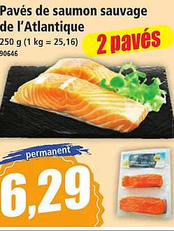 Pavés de saumon sauvage de l'Atlantique