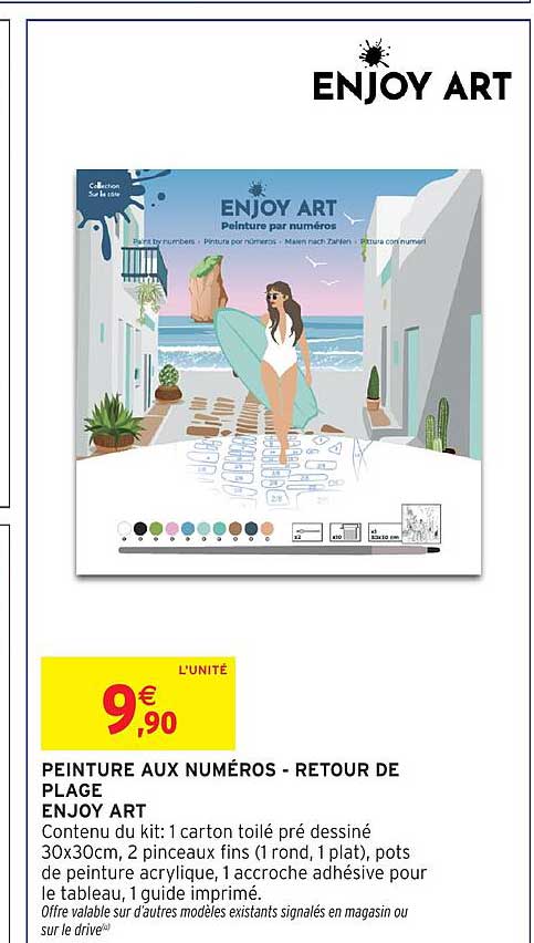 PEINTURE AUX NUMÉROS - RETOUR DE PLAGE ENJOY ART