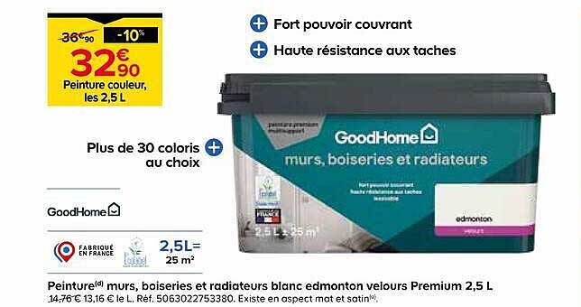 Peinture couleur les 2,5 L