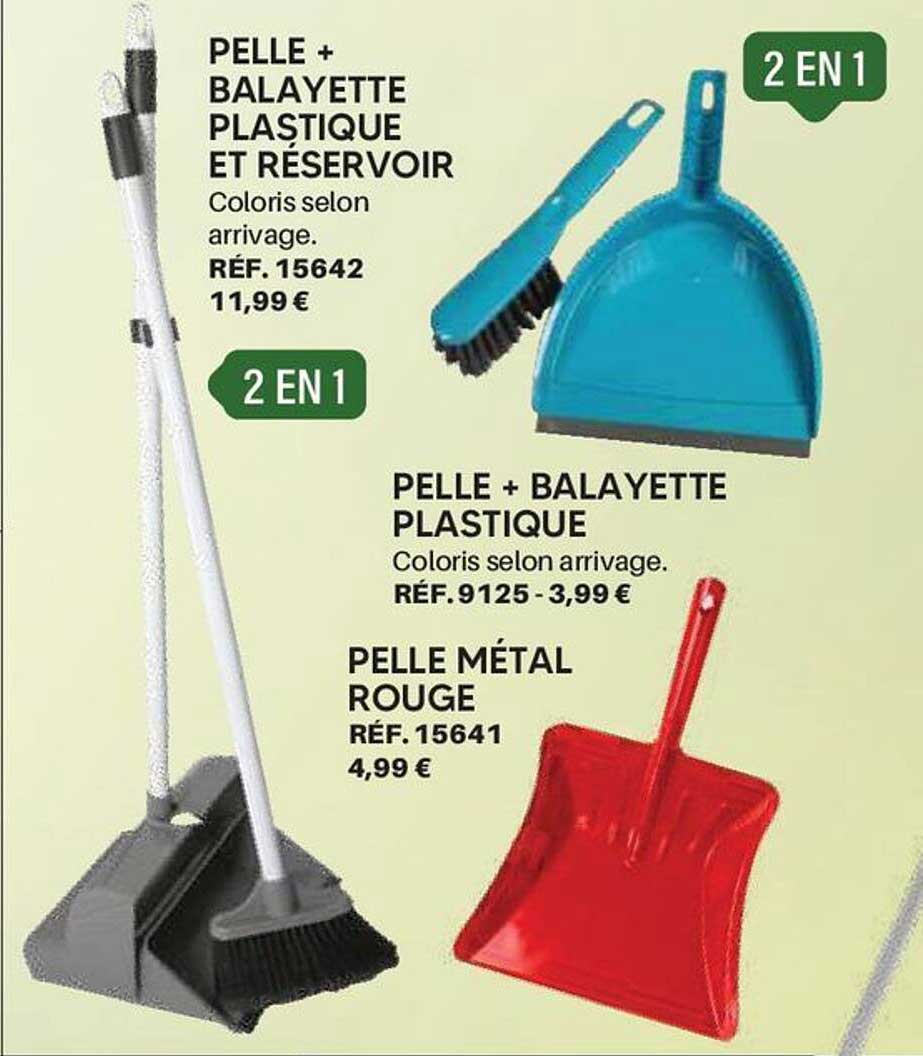 PELLE + BALAYETTE PLASTIQUE ET RÉSERVOIR