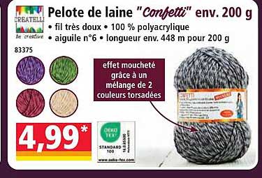 Pelote de laine "Confetti" env. 200 g