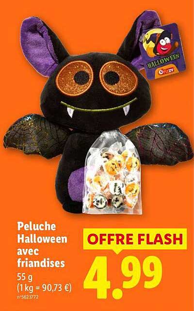 Peluche Halloween avec friandises