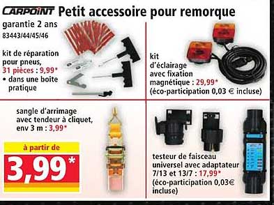 Petit accessoire pour remorque