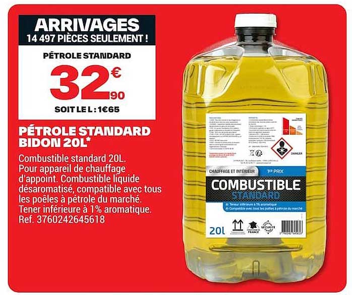 PÉTROLE STANDARD BIDON 20L*