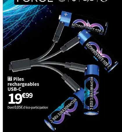 Piles rechargeables USB-C