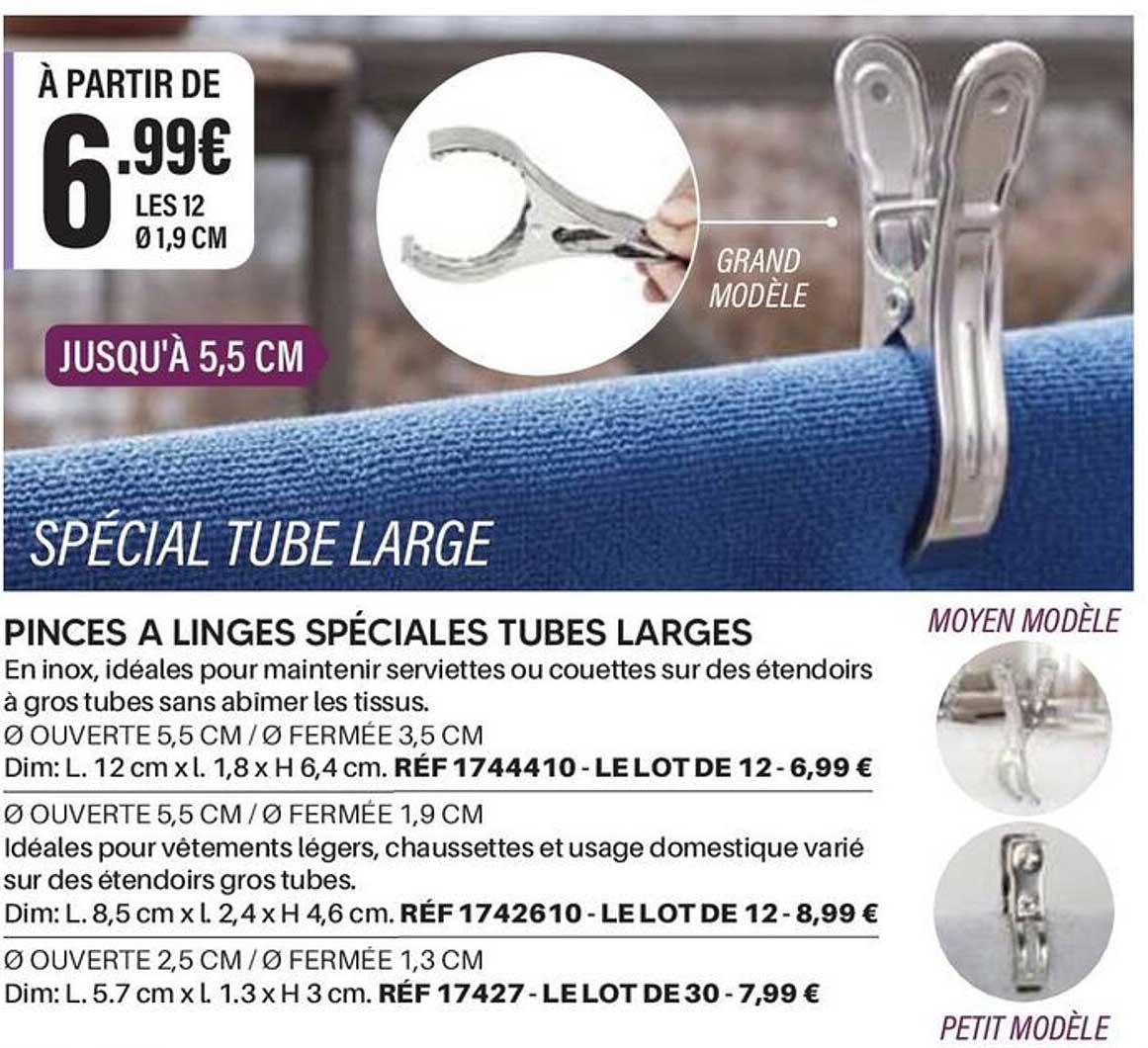 PINCES A LINGES SPÉCIALES TUBES LARGES