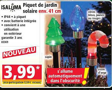 Piquet de jardin solaire env. 41 cm