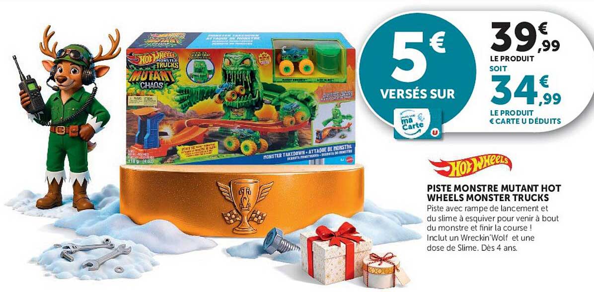PISTE MONSTRE MUTANT HOT WHEELS MONSTER TRUCKS