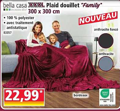Plaid douillet "Family" 300 x 300 cm