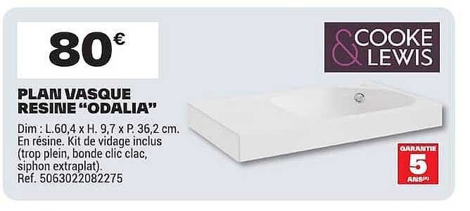 PLAN VASQUE RESINE “ODALIA”