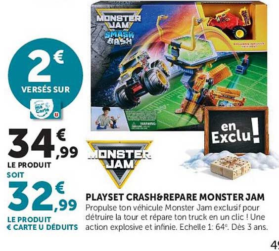 PLAYSET CRASH&REPARRE MONSTER JAM