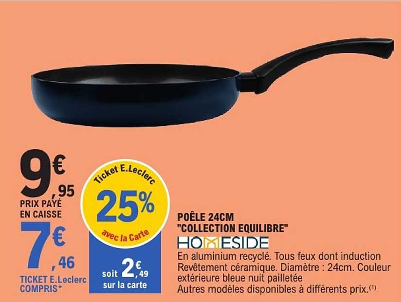 POÊLE 24CM "COLLECTION EQUILIBRE" HOMESIDE