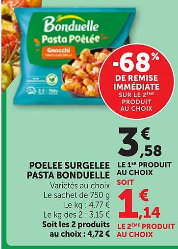 POELEE SURGELEE PASTA BONDUELLE