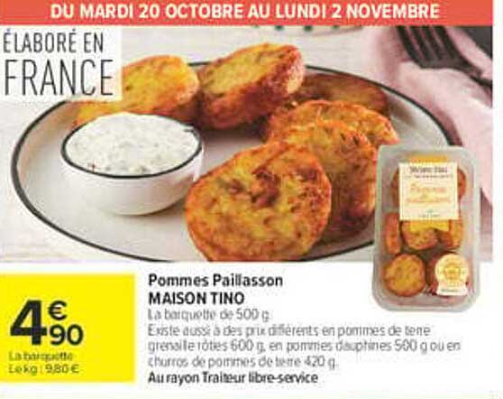 Pommes Paillasson MAISON TINO