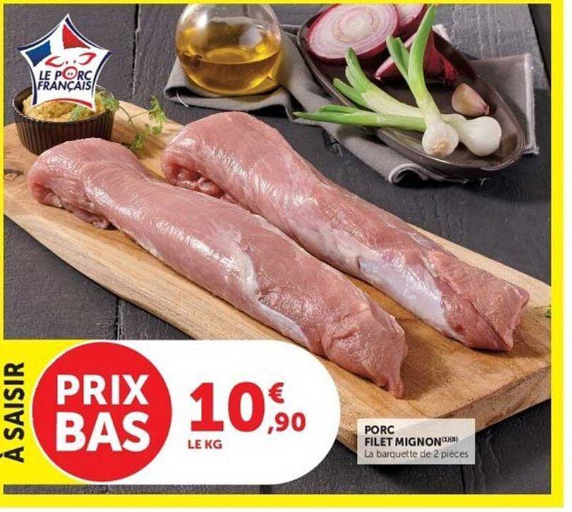 PORC FILET MIGNON x2kg La barquette de 2 pièces