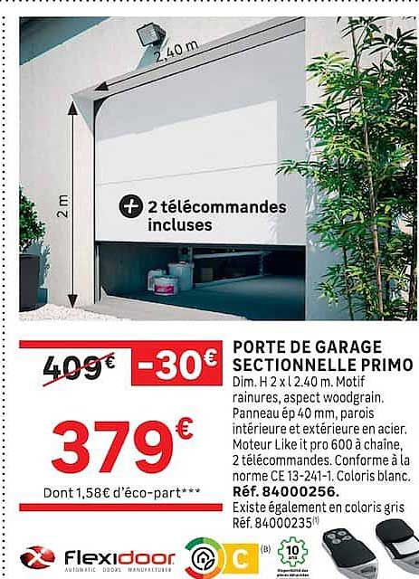 PORTE DE GARAGE SECTIONNELLE PRIMO
