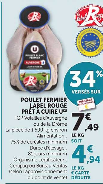 POULET FERMIER LABEL ROUGE PRÊT À CUIRE U(2)