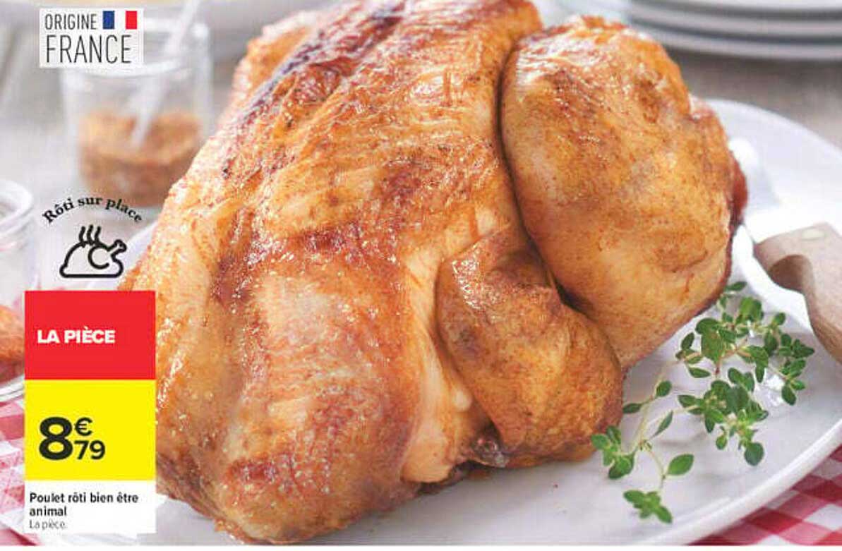 Poulet rôti bien être animal