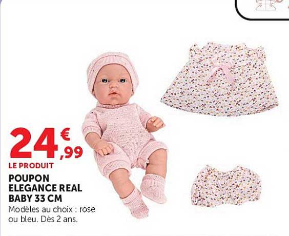 POUPON ELEGANCE REAL BABY 33 CM
