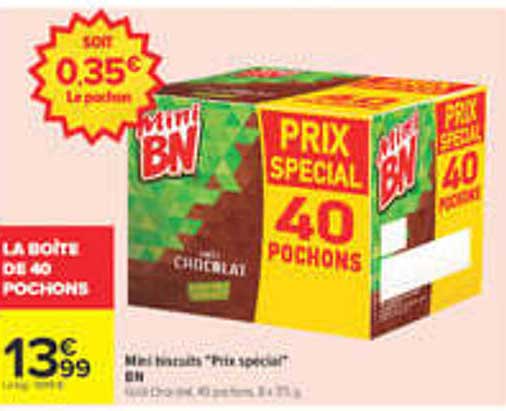 PRIX SPECIAL 40 POCHONS