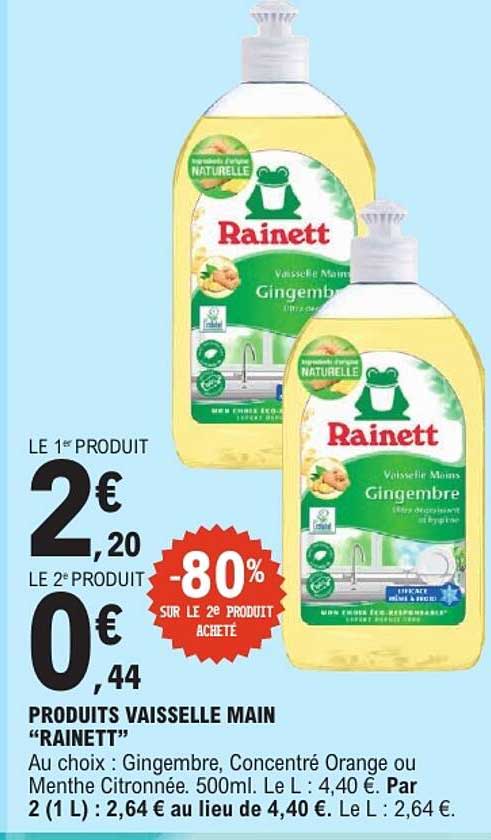 PRODUITS VAISSELLE MAIN "RAINETT"