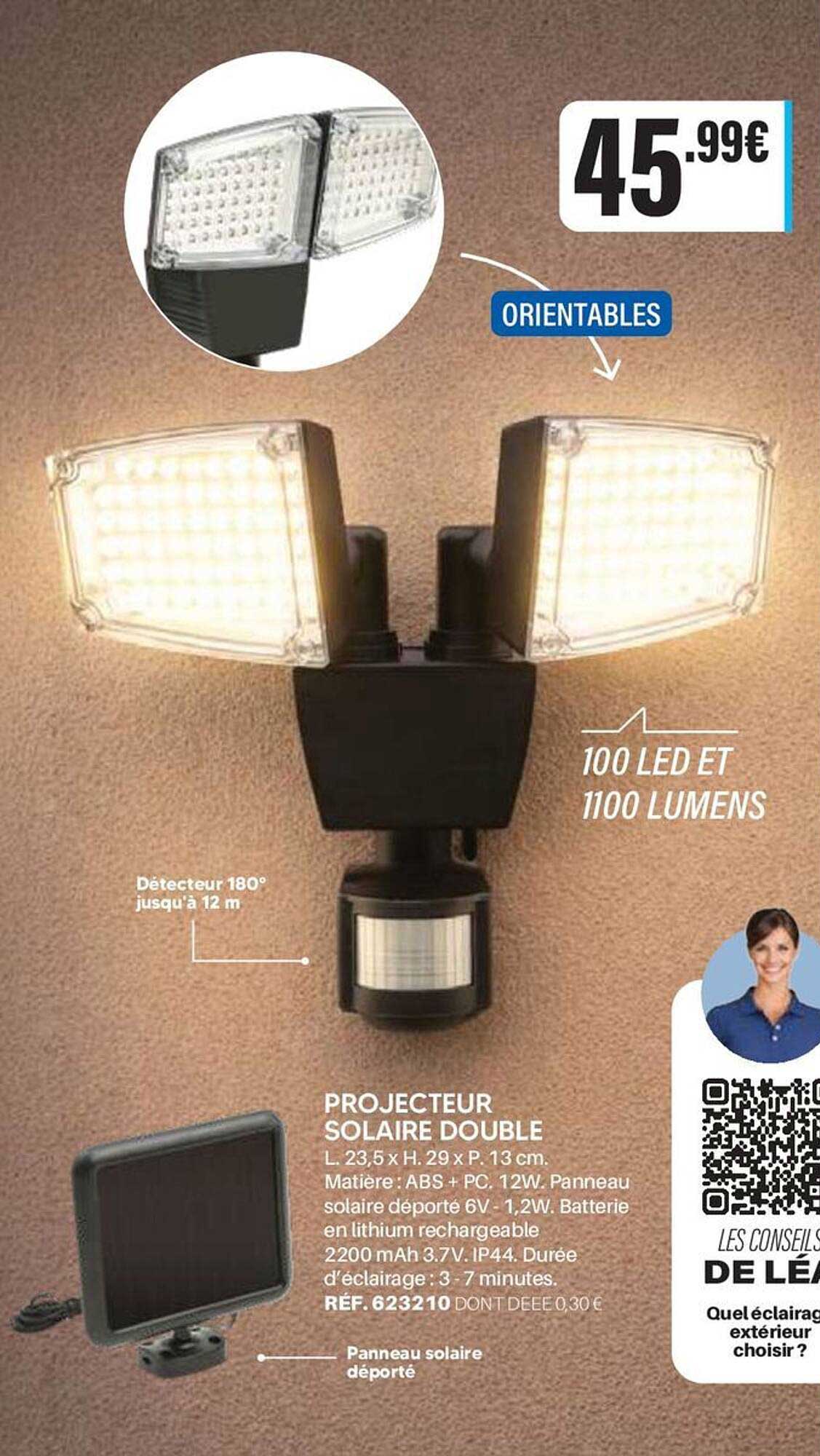 PROJECTEUR SOLAIRE DOUBLE