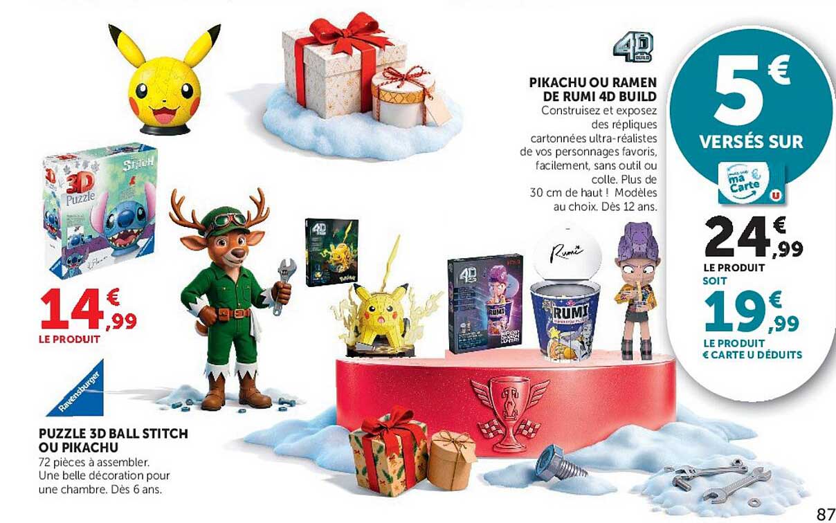 PUZZLE 3D BALL STITCH OU PIKACHU