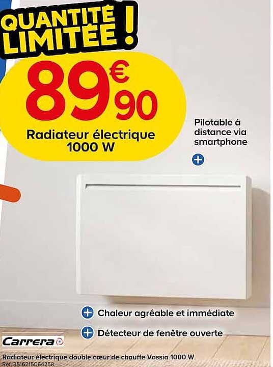 QUANTITÉ LIMITÉE ! Radiateur électrique 1000 W