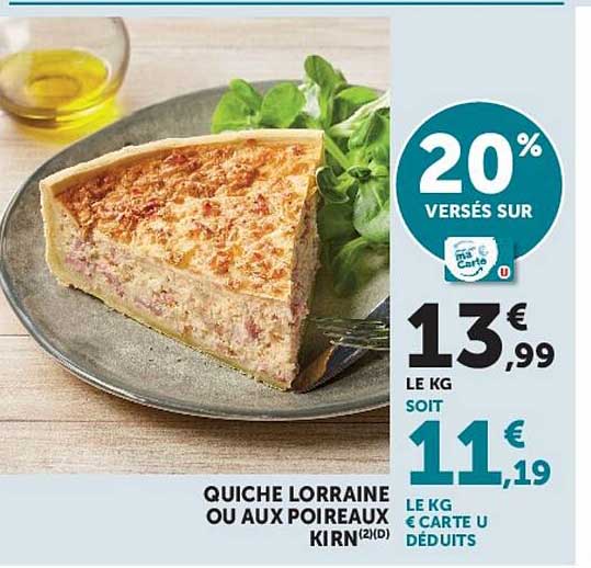 QUICHE LORRAINE OU AUX POIREAUX KIRN(2)(D)
