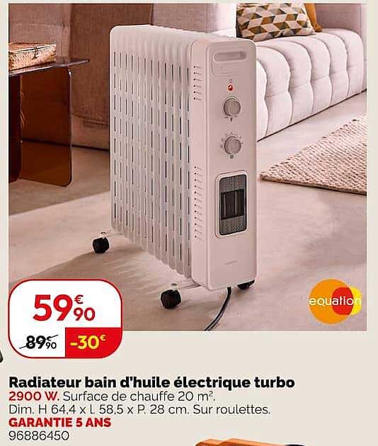 Radiateur bain d'huile électrique turbo