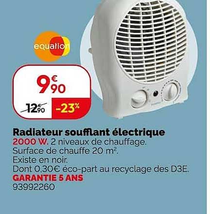 Radiateur soufflant électrique