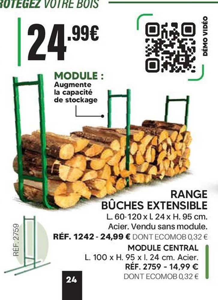 RANGE BÛCHES EXTENSIBLE