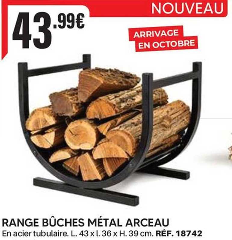 RANGE BÛCHES MÉTAL ARCEAU