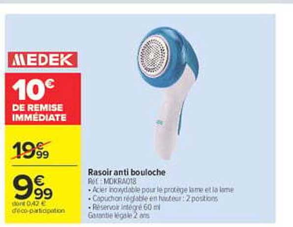 Rasoir anti bouloche