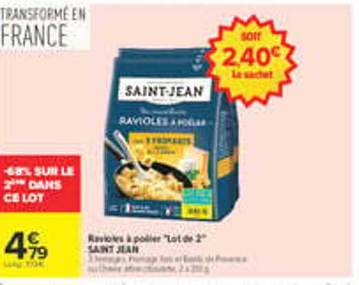 RAVIOLES à poêler LOT de 2 SAINT JEAN