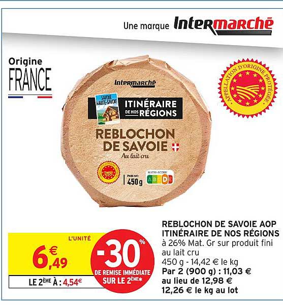 REBLOCHON DE SAVOIE AOP ITINÉRAIRE DE NOS RÉGIONS