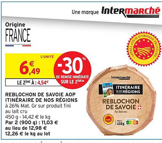 REBLOCHON DE SAVOIE AOP ITINÉRAIRE DE NOS RÉGIONS