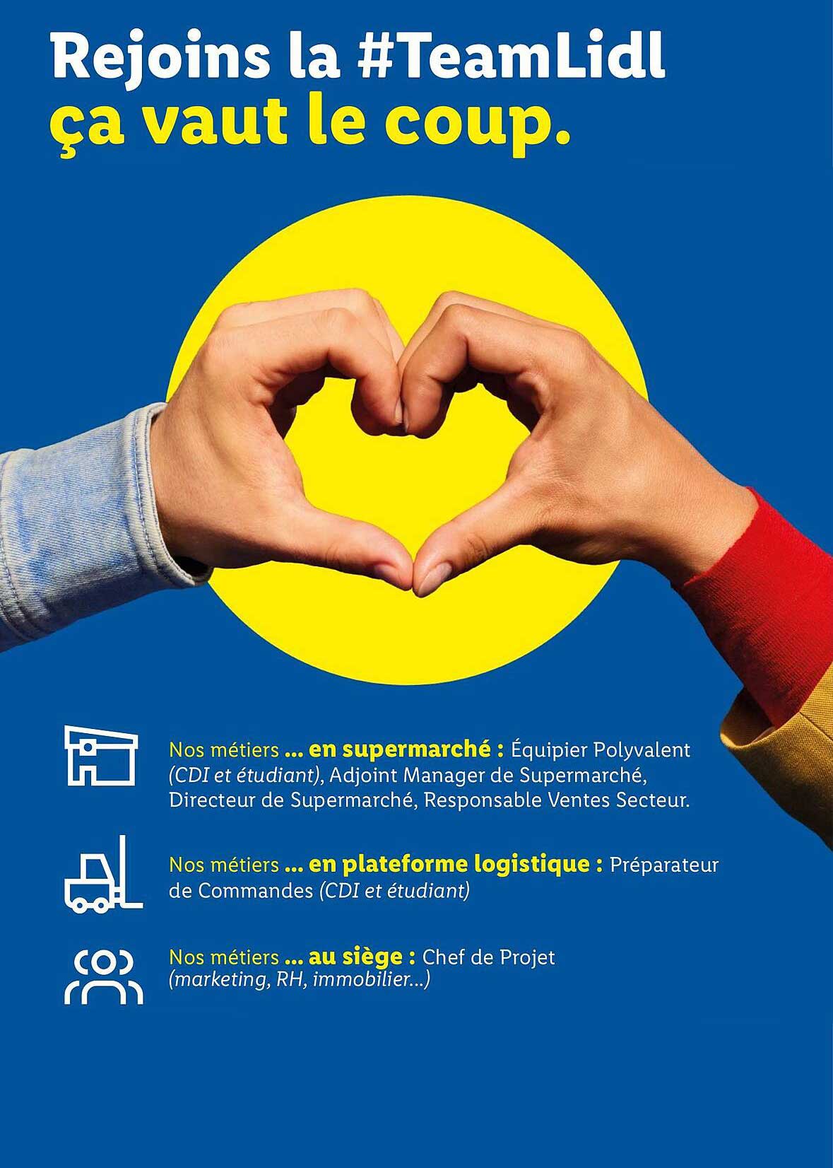 Rejoins la #TeamLidl ça vaut le coup.