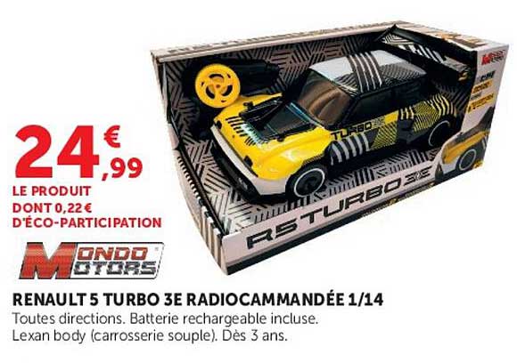 RENAULT 5 TURBO 3E RADIOCOMMANDÉE 1/14