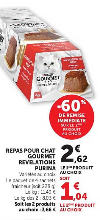 REPAS POUR CHAT GOURMET REVELATIONS PURINA