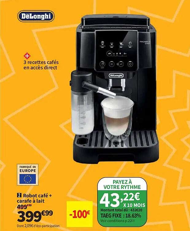 Robot café + carafe à lait