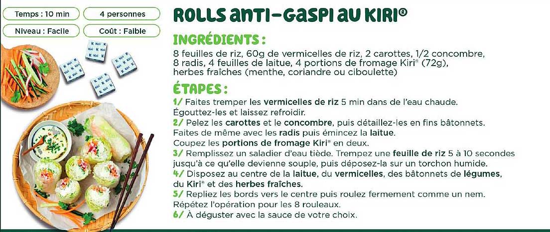 ROLLS ANTI-GASPI AU KIRI®