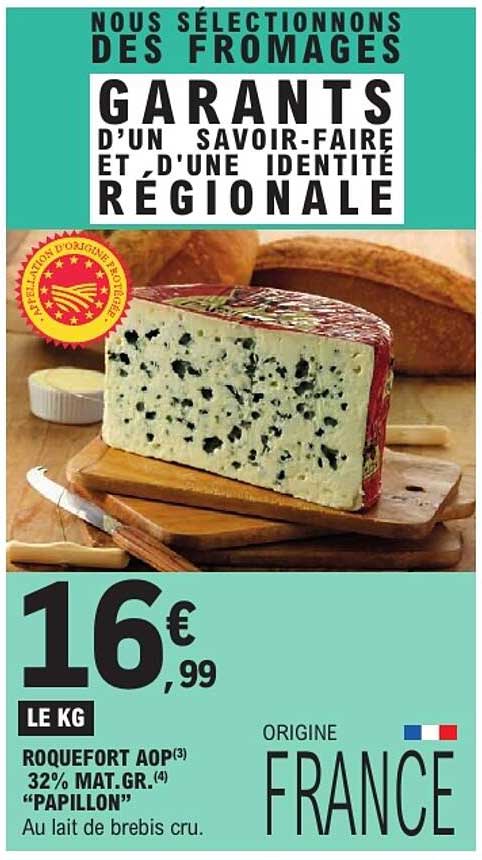 ROQUEFORT AOP(3) 32% MAT.GR.(4) “PAPILLON”