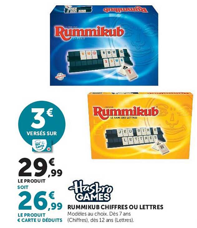 Rummikub Chiffres ou Lettres