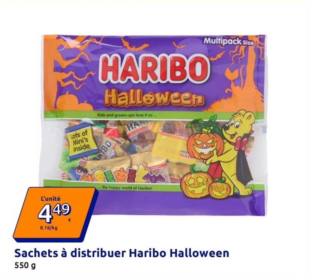 Sachets à distribuer Haribo Halloween 550 g