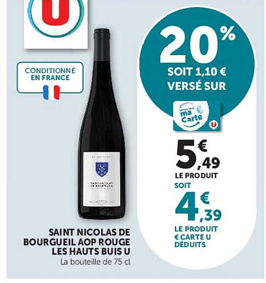 SAINT NICOLAS DE BOURGUEIL AOP ROUGE LES HAUTS BUIS U
