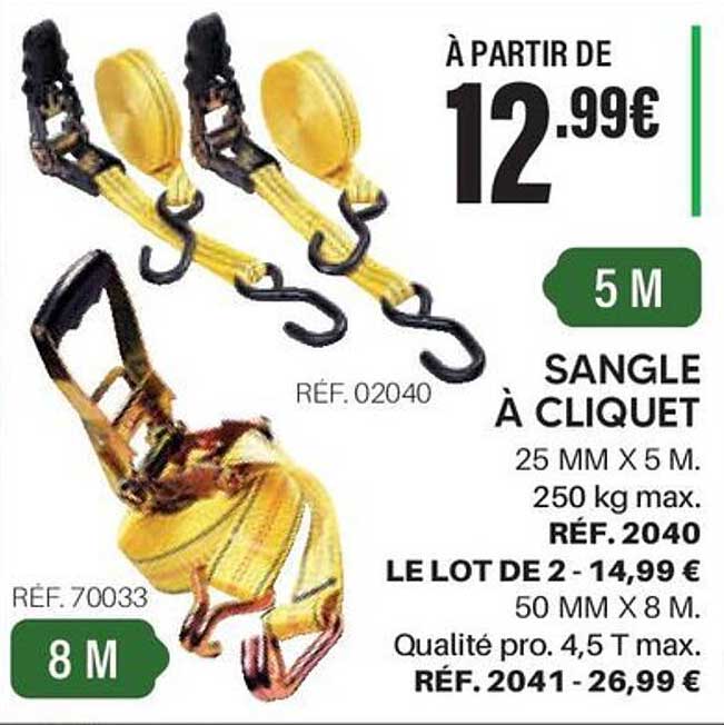 SANGLE À CLIQUET