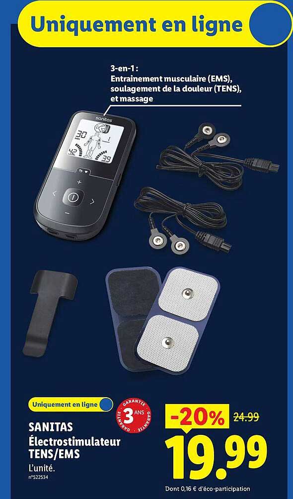SANITAS Électrostimulateur TENS/EMS