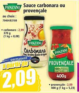 Sauce carbonara ou provençale